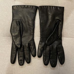 Leather/cashmere gloves